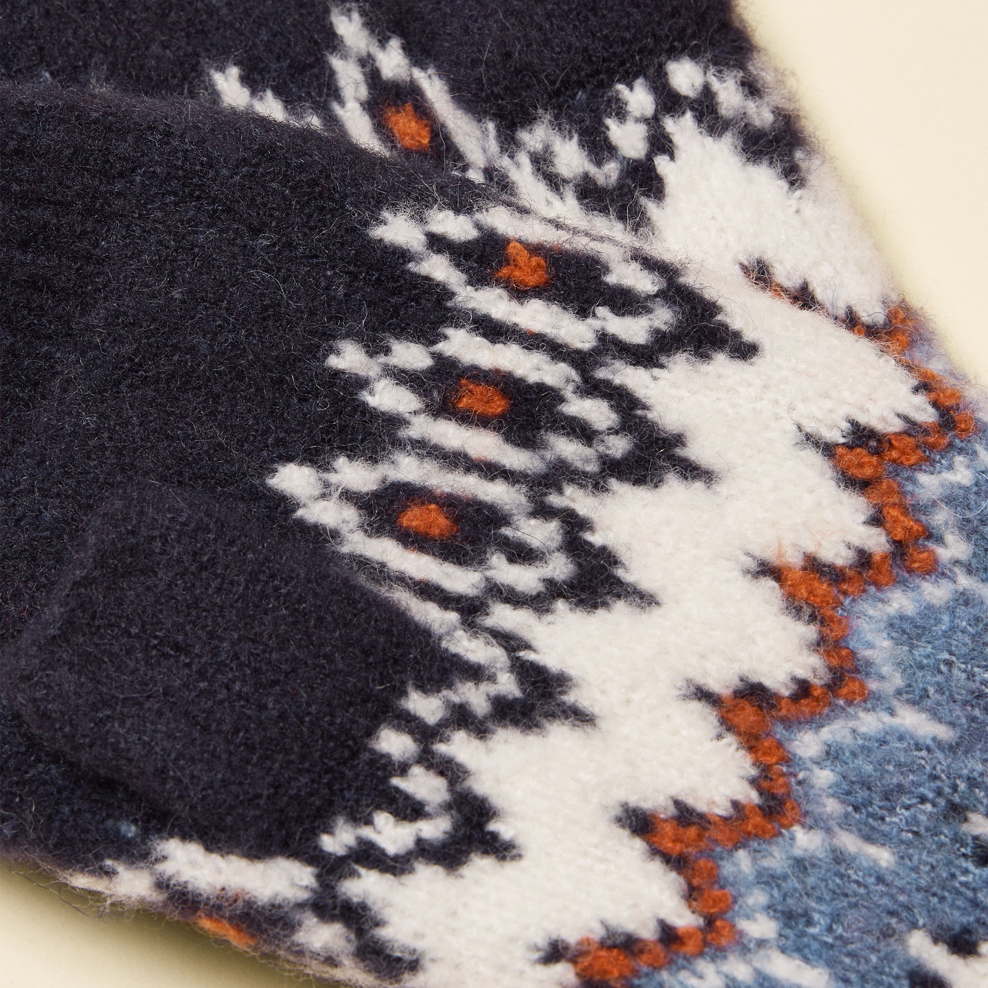 Joules KARA Fingerless Fairisle Glove Navy