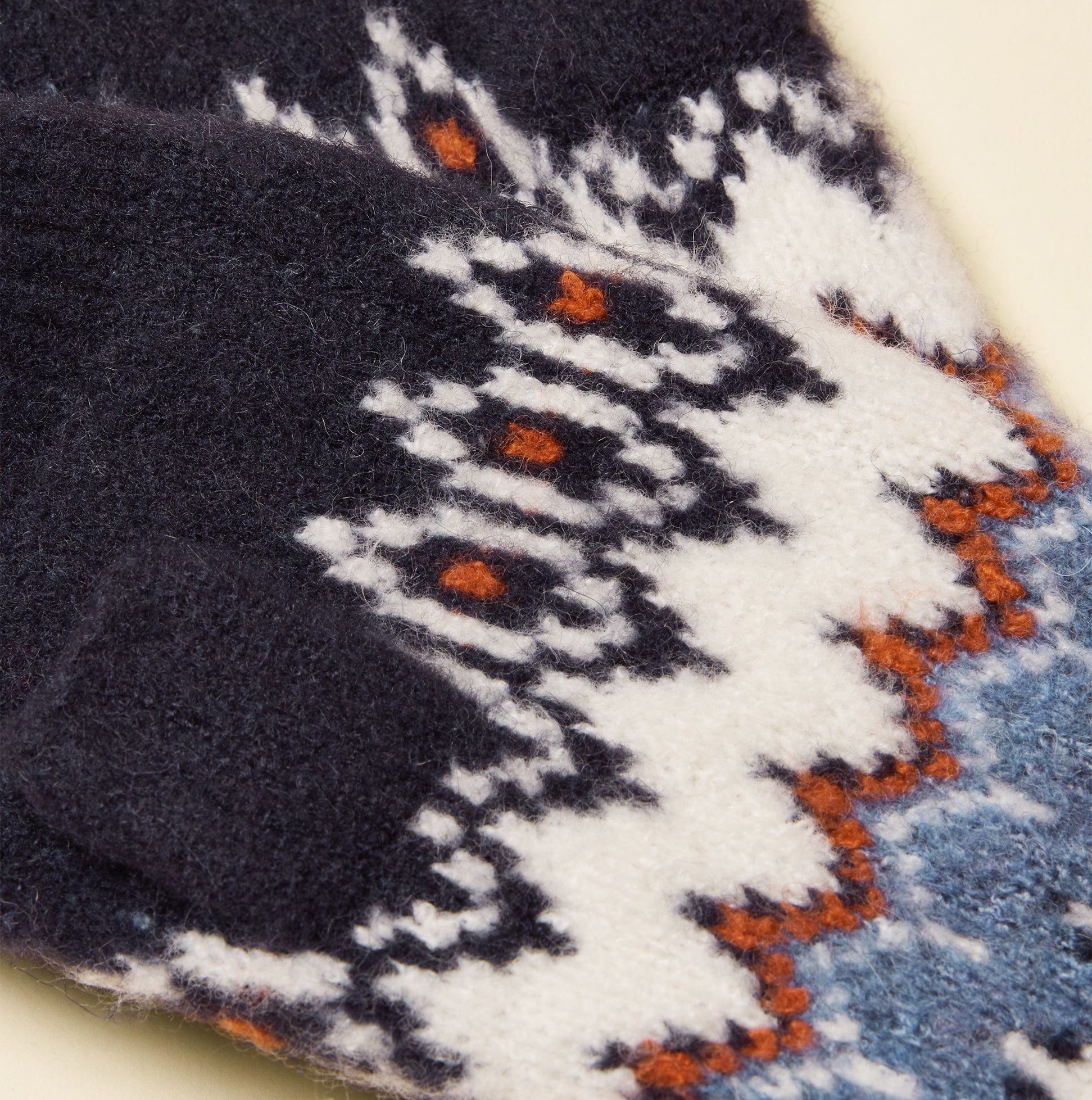 Joules KARA Fingerless Fairisle Glove Navy