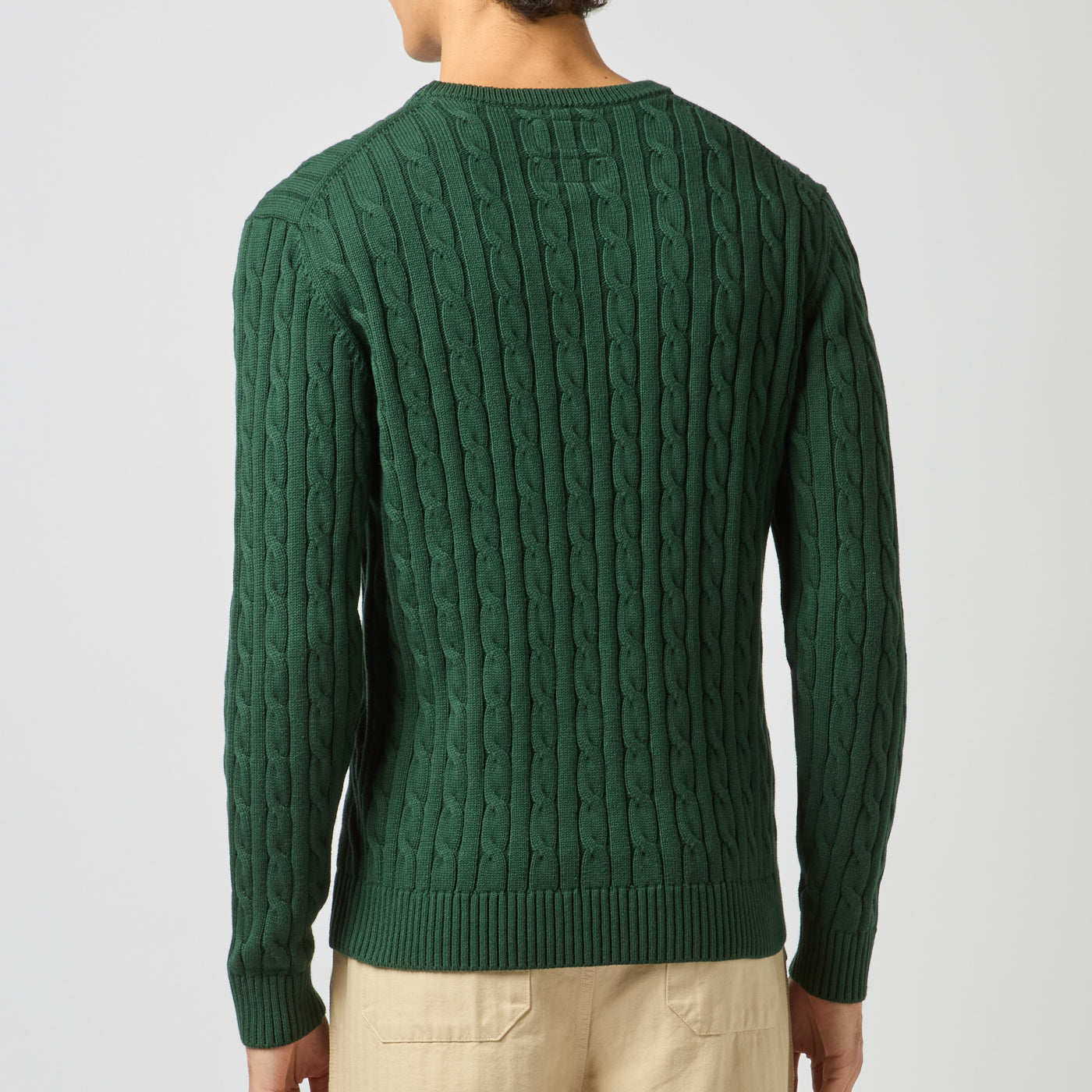 Joules CABLE CREW Mens Sweater Green