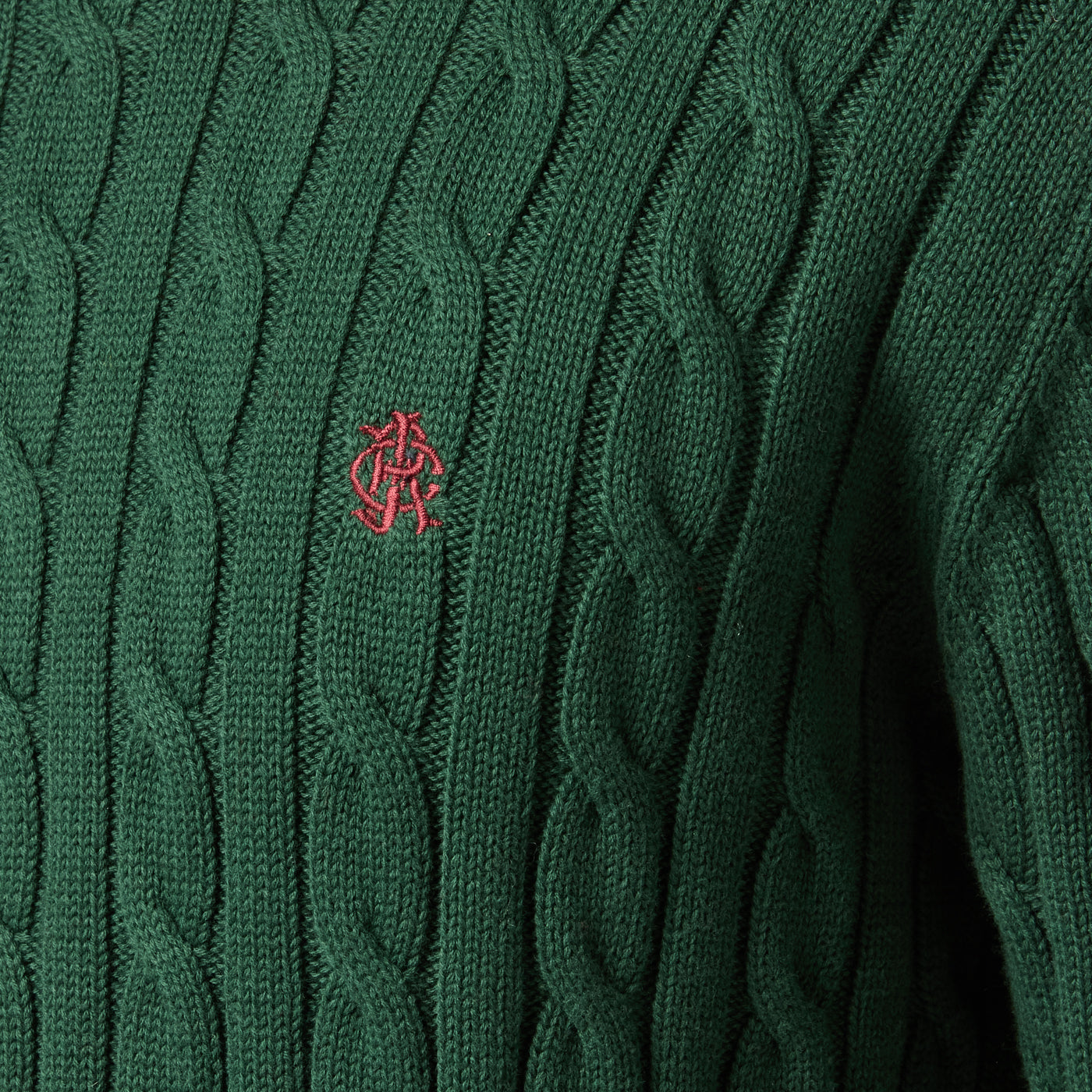 Joules CABLE CREW Mens Sweater Green
