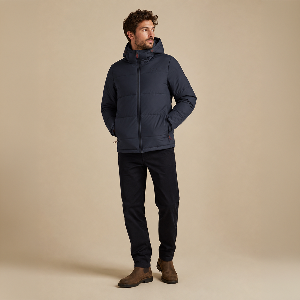 Joules CROFT Mens Puffer Jackets Navy