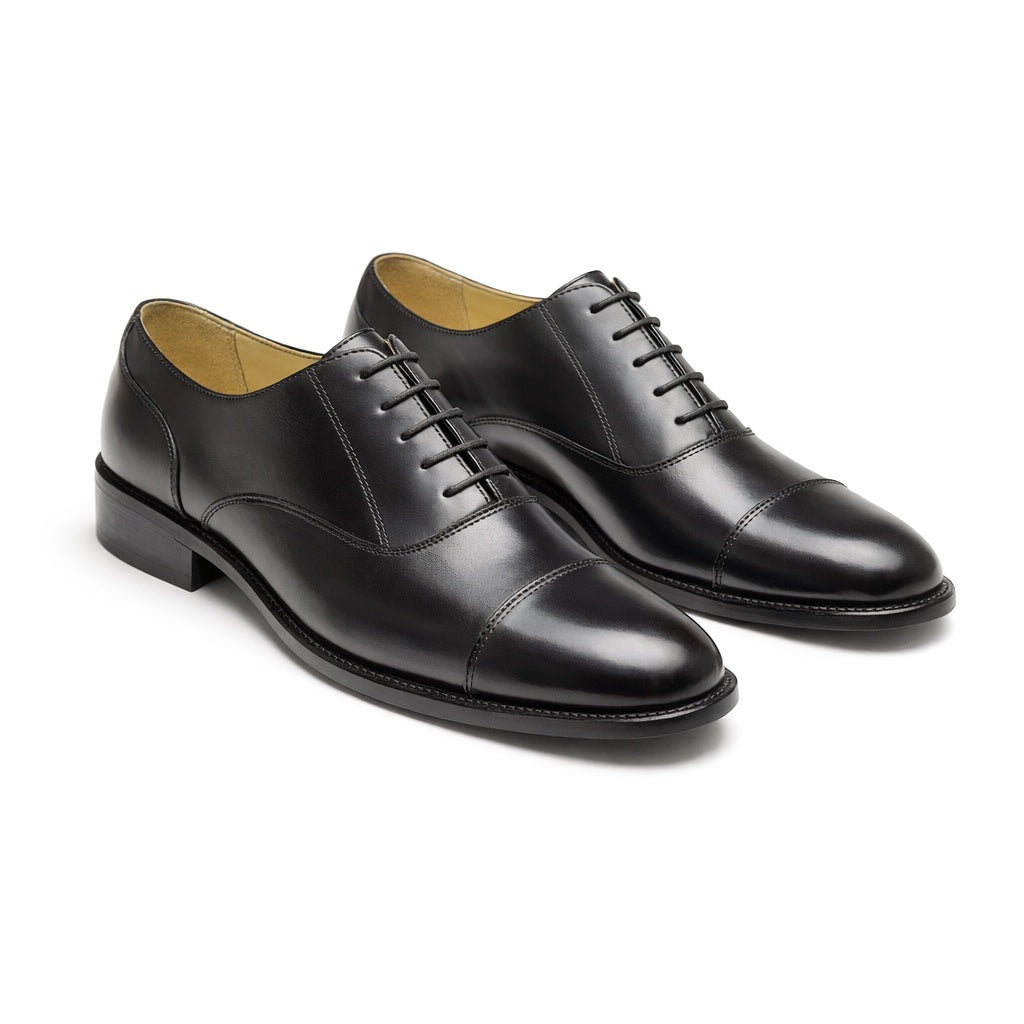 Kensington WILSON Mens Leather Lace Up Oxford Shoes Black