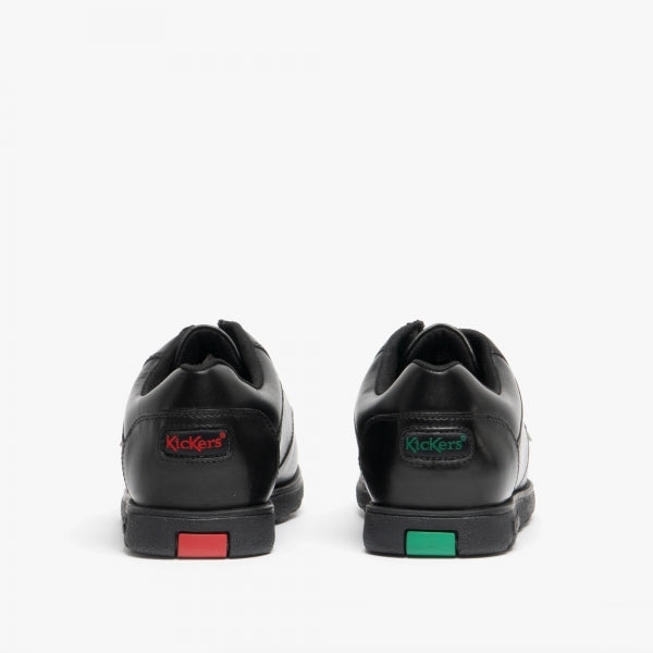 Kickers 114225 FRAGMA LACE 2 Eyelet Boys School Shoes Black