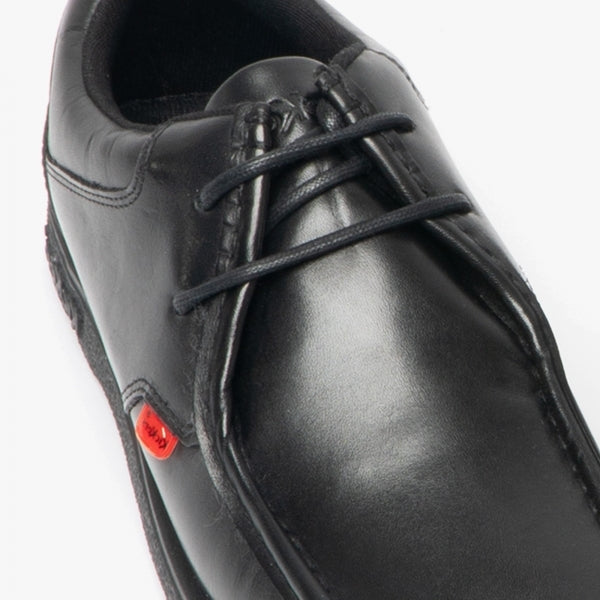 Kickers 114225 FRAGMA LACE 2 Eyelet Boys School Shoes Black