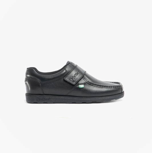 Kickers FRAGMA STRAP Boys School Shoes Black