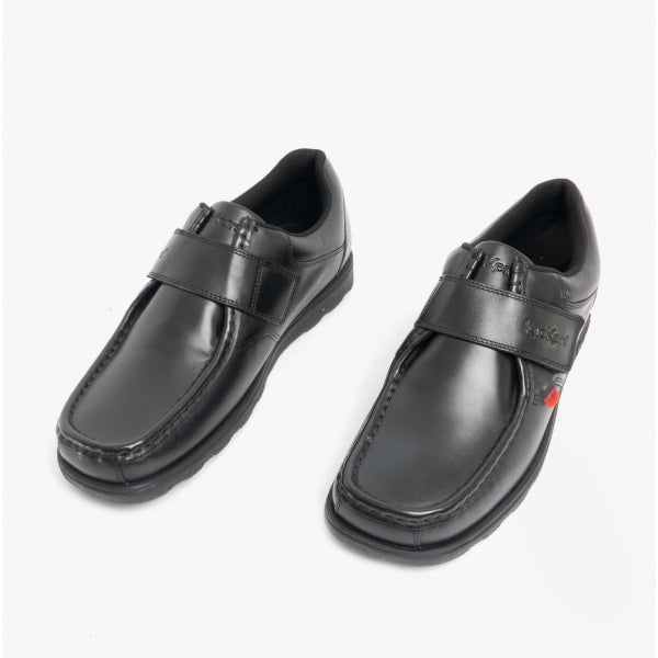 Kickers FRAGMA STRAP Boys School Shoes Black