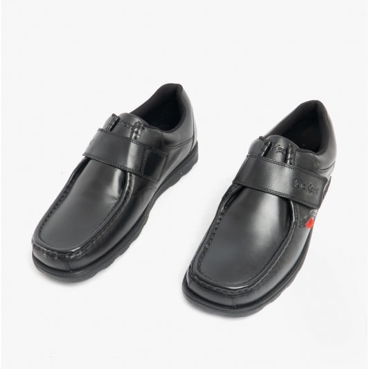 Kickers FRAGMA STRAP Boys School Shoes Black
