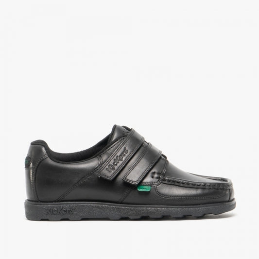 Kickers FRAGMA STRAP Boys School Shoes Black