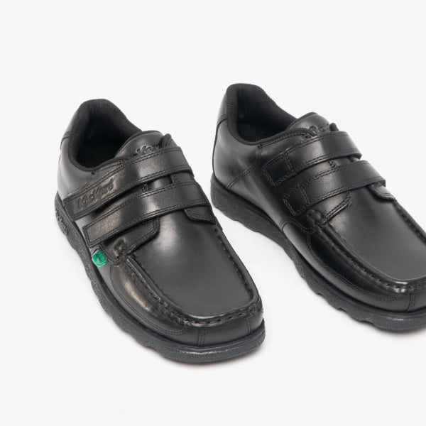 Kickers 114244 FRAGMA STRAP Boys School Shoes Black