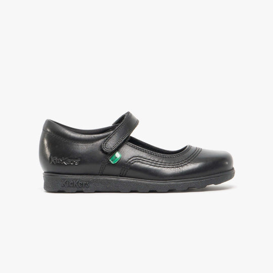 Kickers FRAGMA POP Girls School Shoes Black