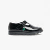 Kickers FRAGMA T-BAR Girls Leather School Shoes Black