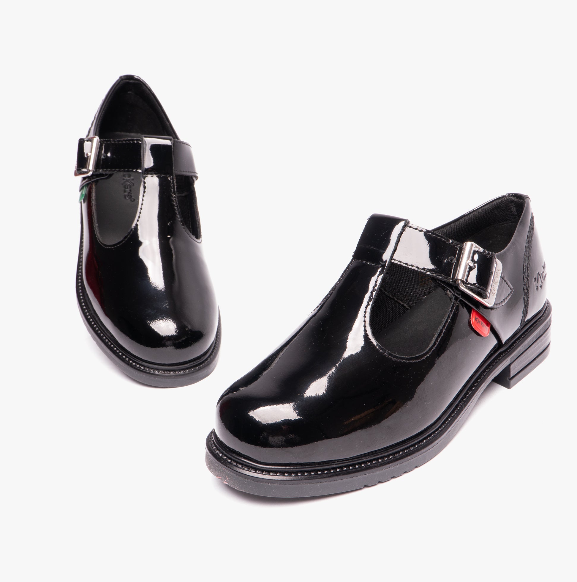 Kickers Kick T Bar In Black Patent For Youth Leather Mary Jane Kickers Kick T Bar In Black Patent For Youth Leather Mary Jane