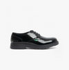 Kickers FINLEY LO Girls Leather Derby Shoes Patent Black