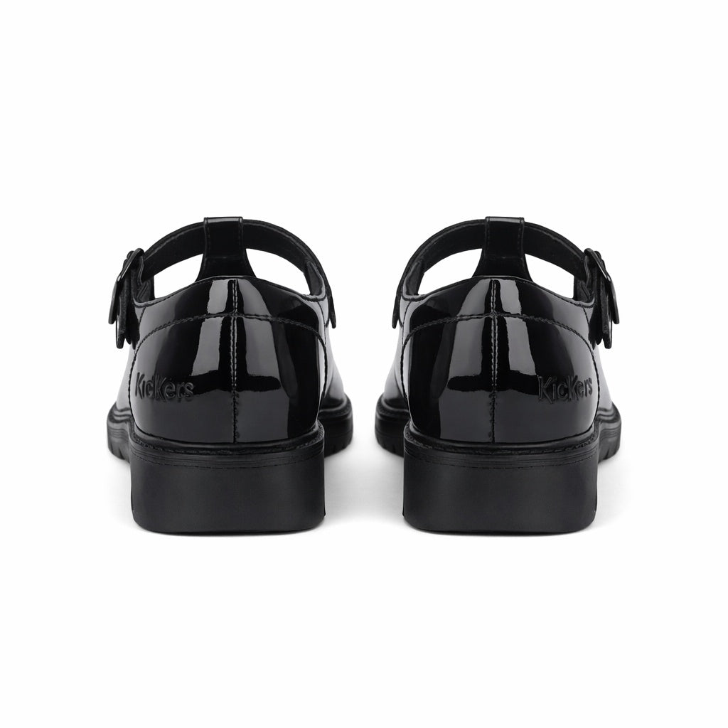 FINLEY T-BAR Girls School Shoes Black