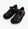 Kickers KICK Girls T-Bar Leather School Shoes Black