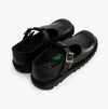 Kickers KICK Girls T-Bar Leather School Shoes Black