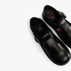 Kickers KICK Girls T-Bar Leather School Shoes Black