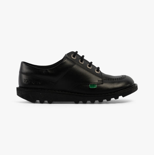 Kickers KICK Kids Leather Lace-Up School Shoes Black