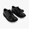 Kickers KICK Kids Leather Lace-Up School Shoes Black