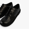 Kickers KICK Kids Leather Lace-Up School Shoes Black