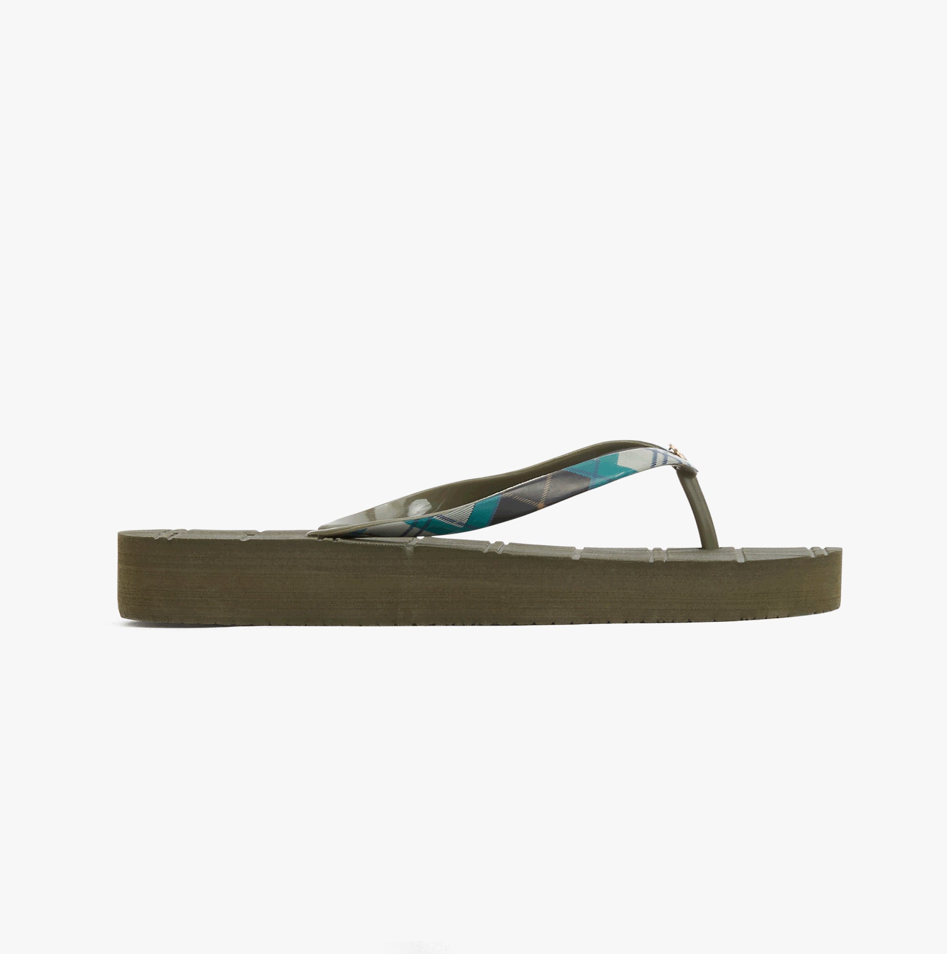 Barbour TILDA POST Womens Toe-Post Sandals Olive/Ancient Tartan