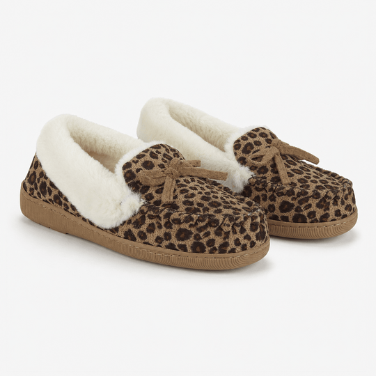 Jo & Joe MAIA Womens Moccasin Slippers Leopard