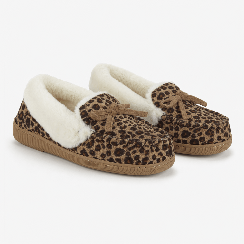 Jo & Joe MAIA Womens Moccasin Slippers Leopard