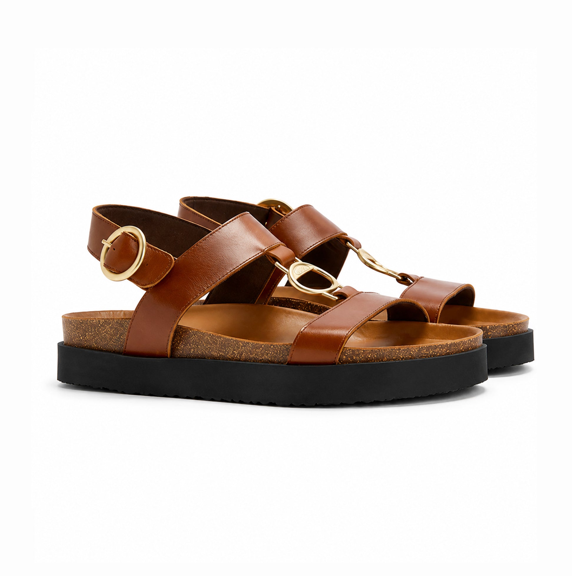 Barbour GWEN Womens Ankle Strap Sandals Brown