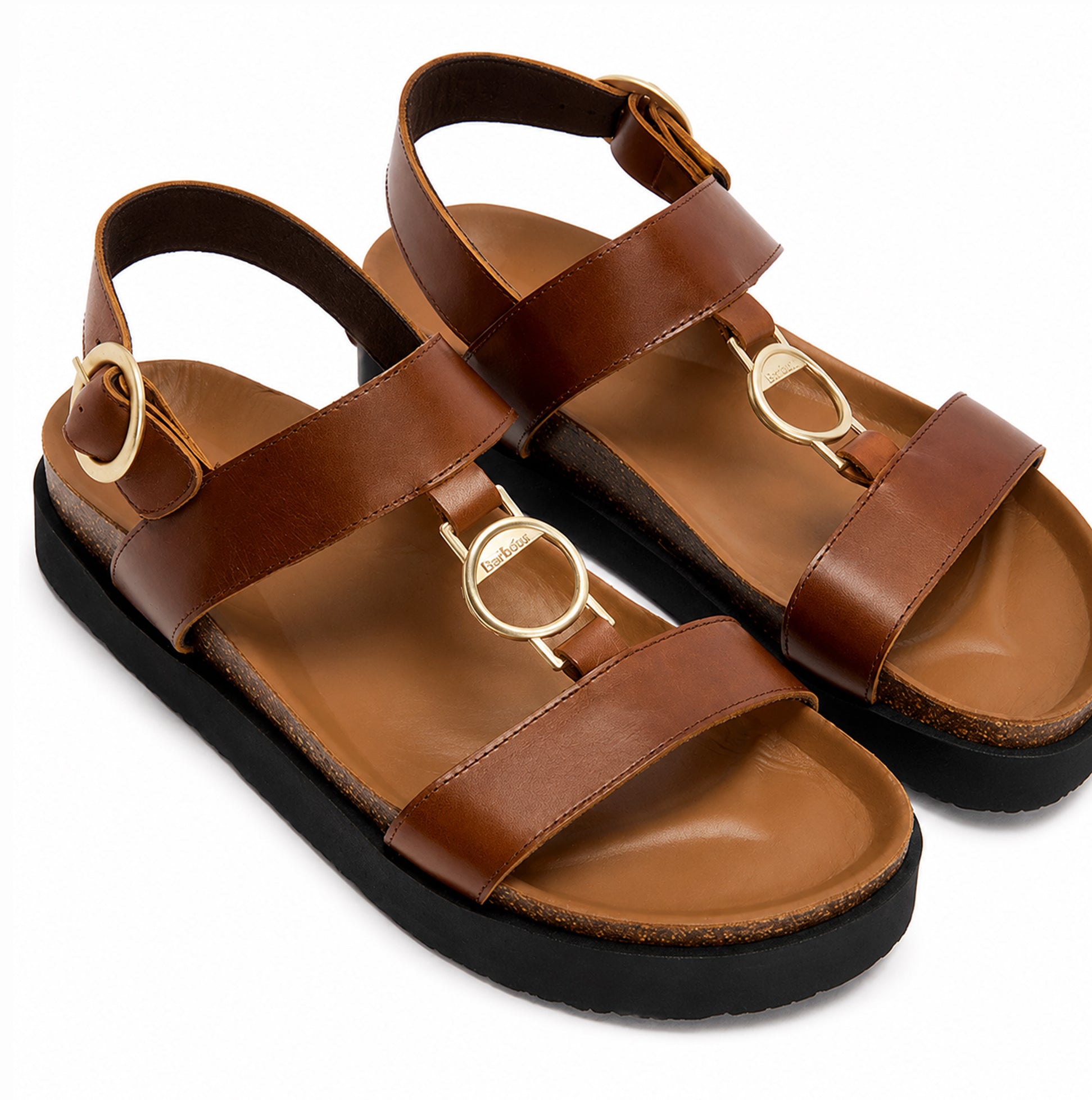 Barbour GWEN Womens Ankle Strap Sandals Brown