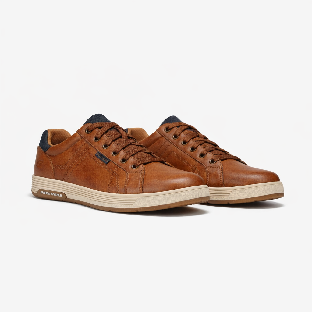 Skechers CAVELL - HENSLEY Mens Court Trainers Luggage