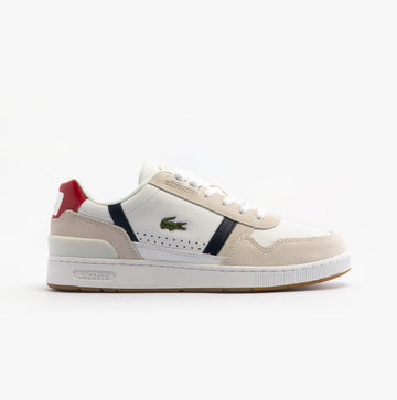 Lacoste T-CLIP 0120 2 Mens Trainers White/Navy/Red