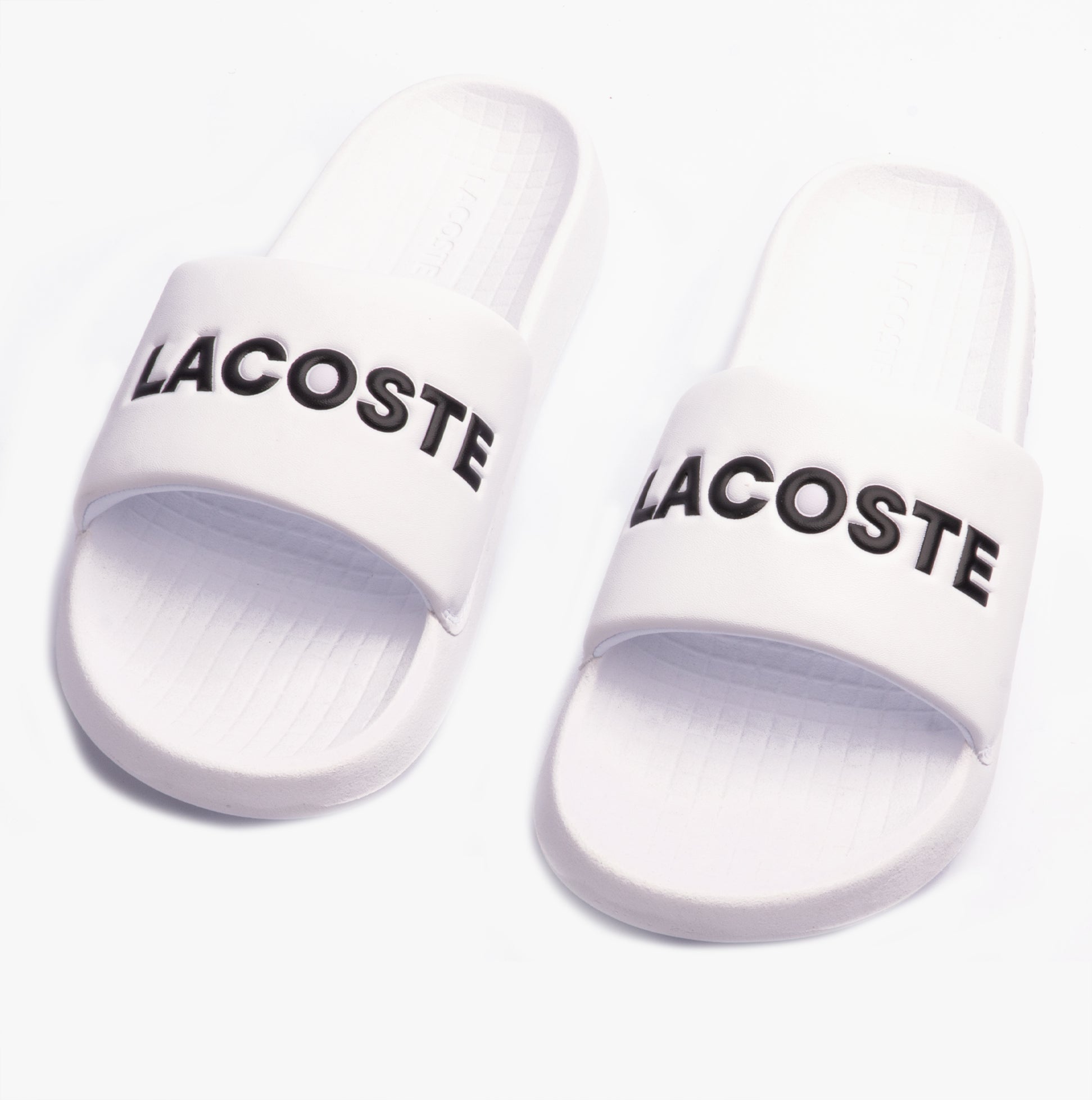 Lacoste SERVE SLIDE 1.0 124 2 Mens Slides�White/Black