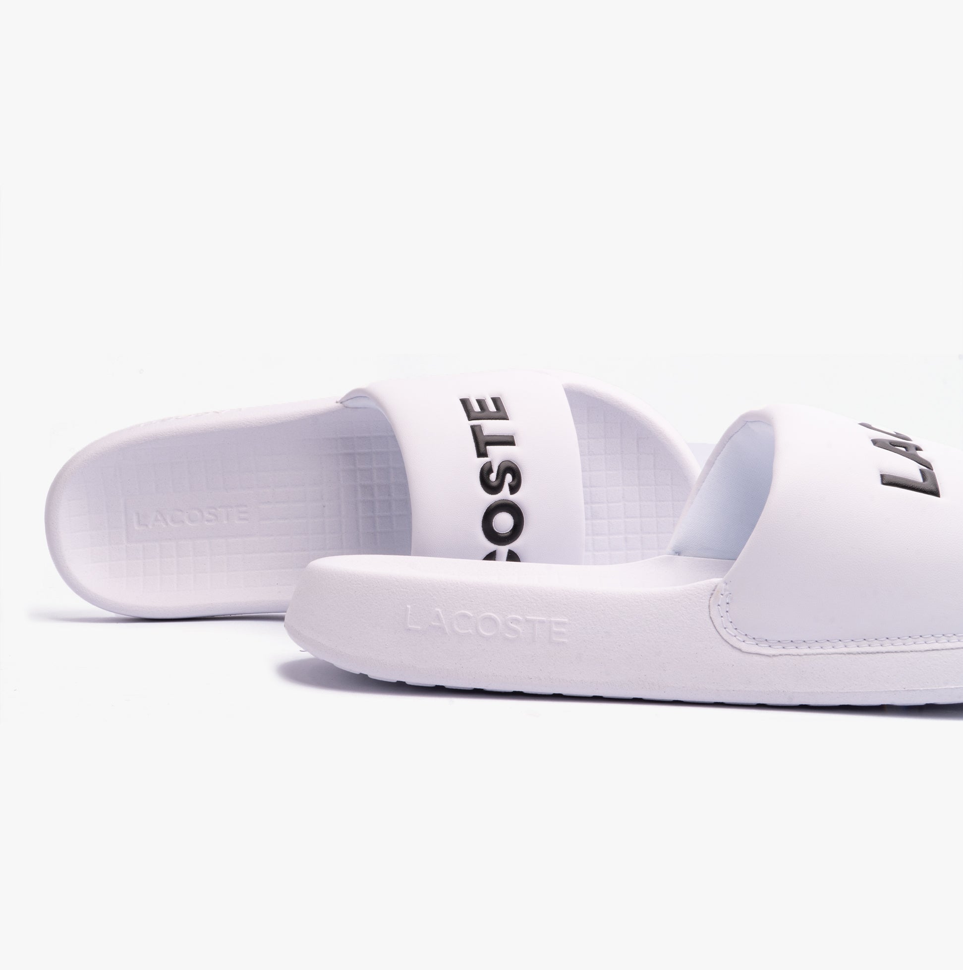 Lacoste SERVE SLIDE 1.0 124 2 Mens Slides�White/Black