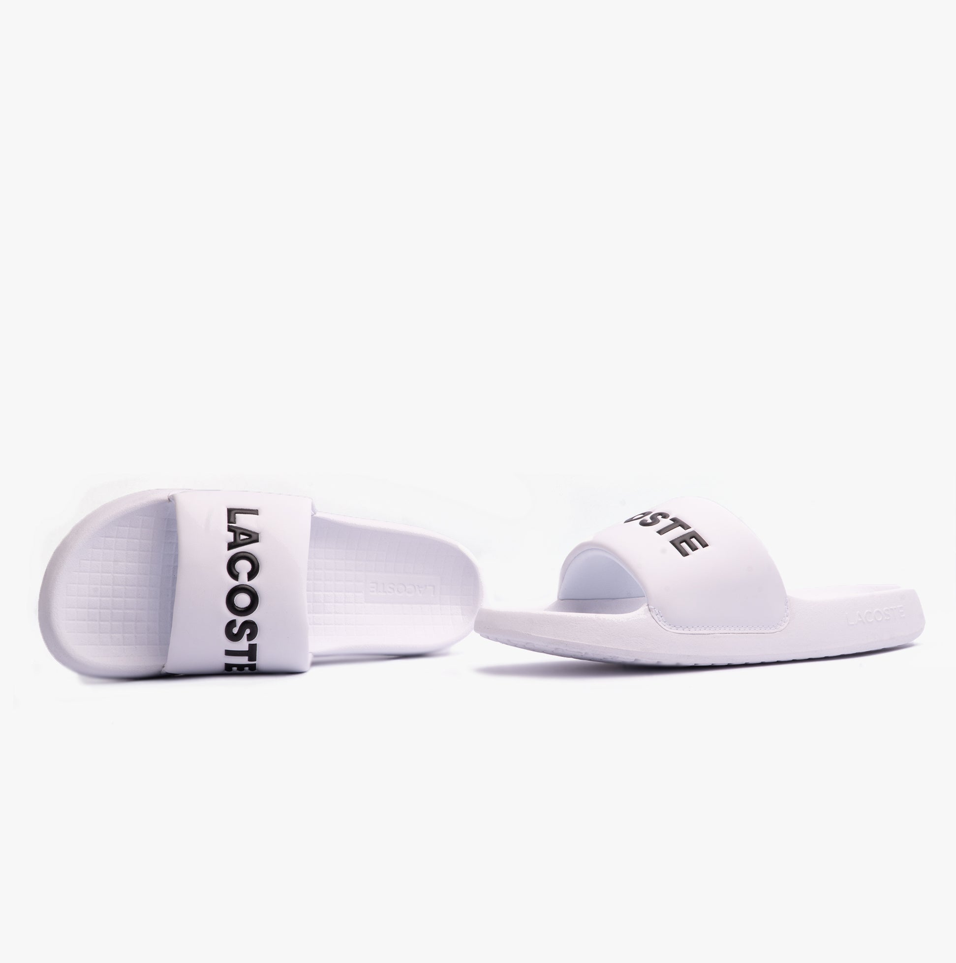 Lacoste SERVE SLIDE 1.0 124 2 Mens Slides�White/Black