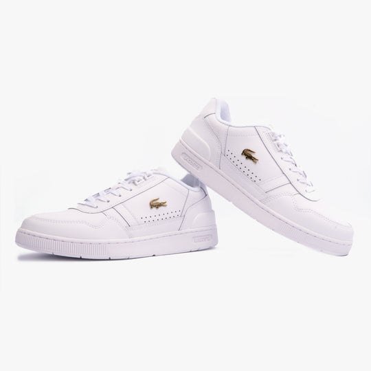 Lacoste T-CLIP 124 1 Womens Casual Trainers White/Gold
