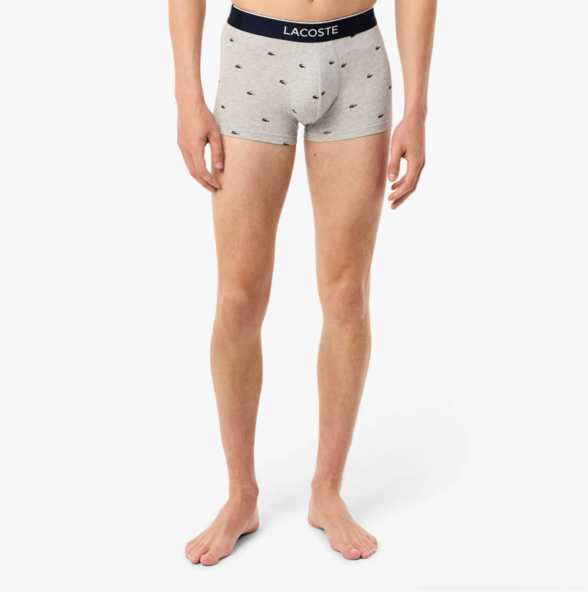 Lacoste 3 Pack Trunks Mens Trunks Methylene/Silver Chine/Red