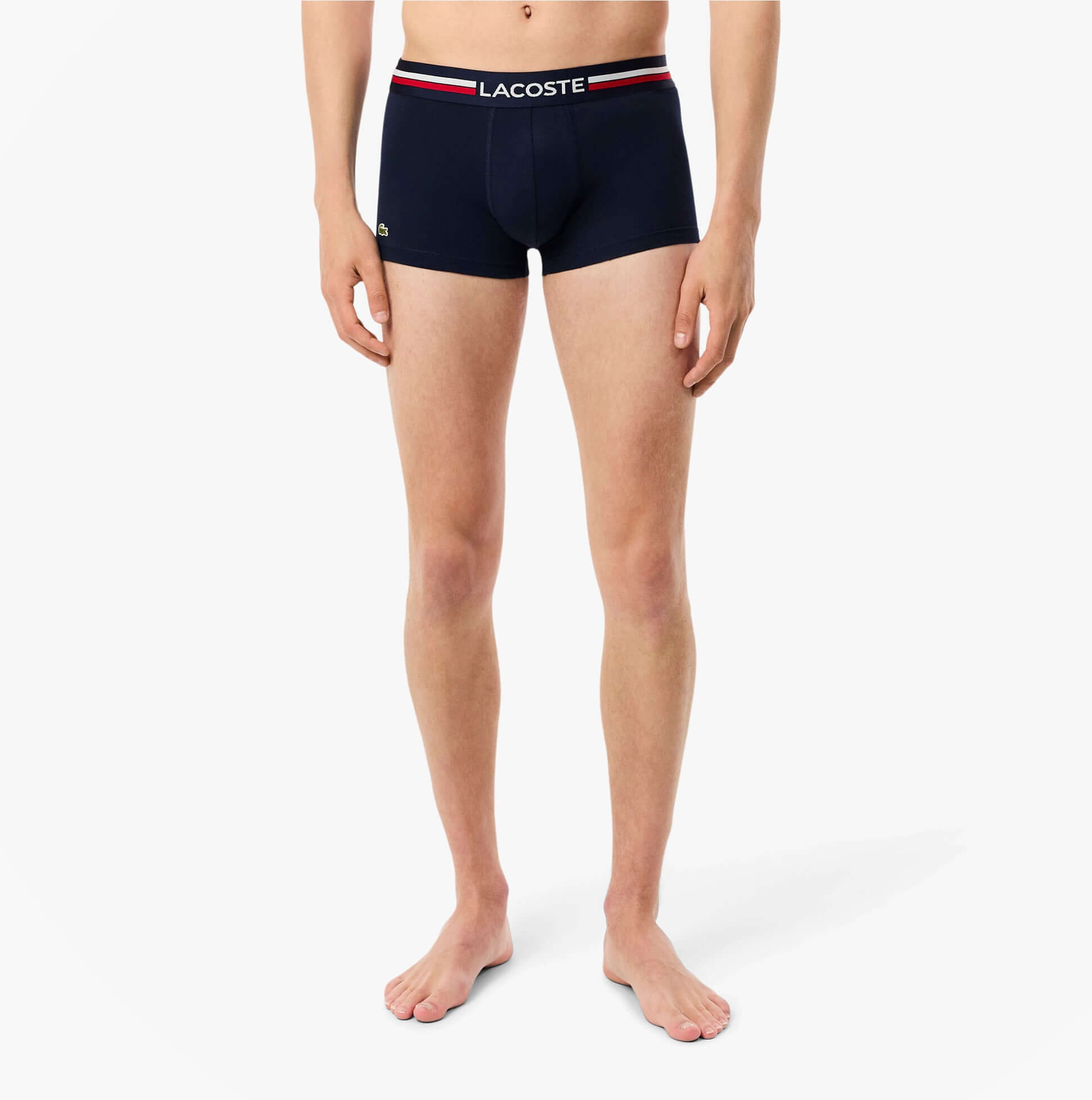 Lacoste 3 Pack Trunks Mens Trunks Navy Blue/Silver Chine/Red