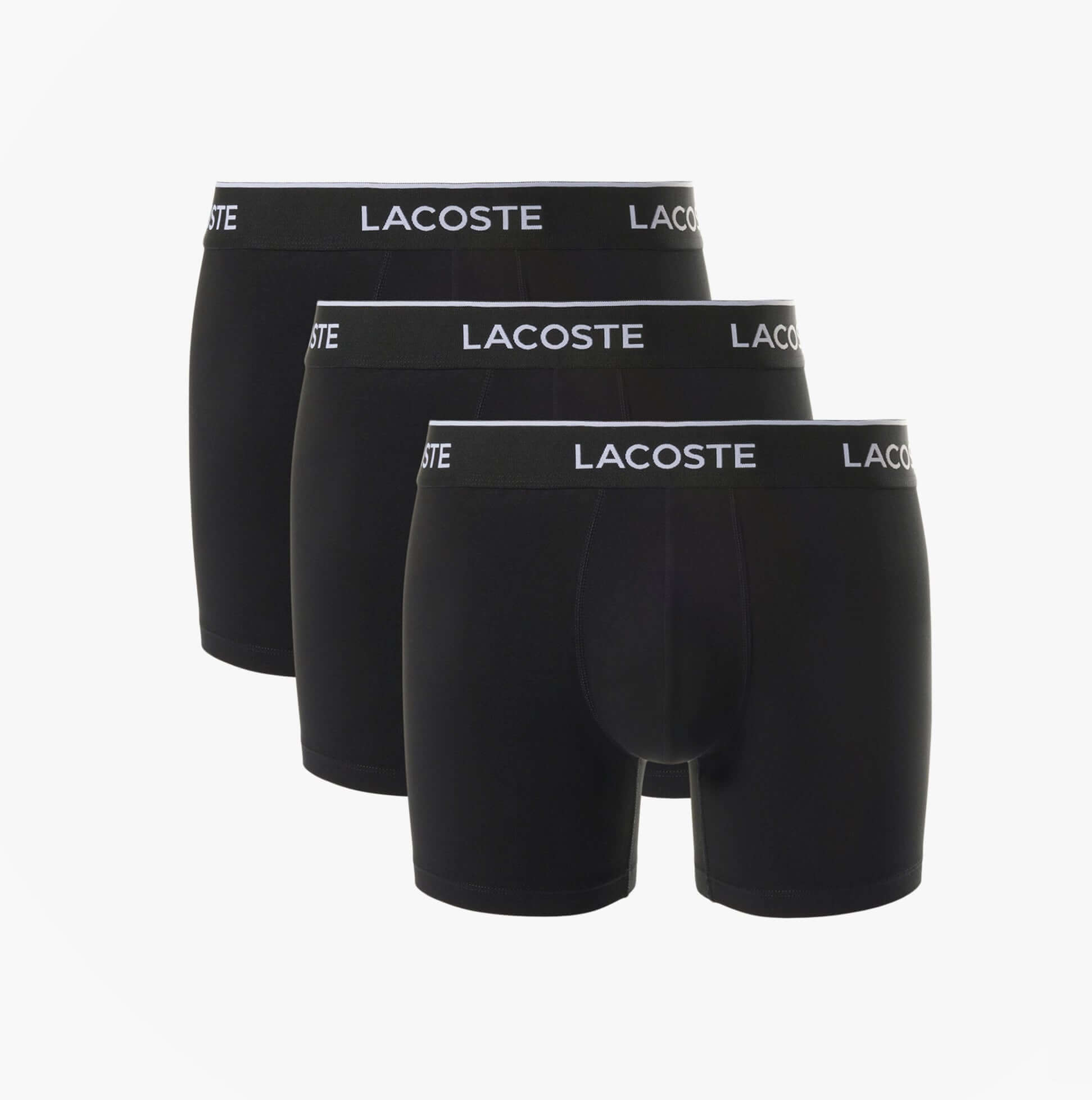 Lacoste 3 Pack Boxer Briefs Mens Boxer Briefs Black
