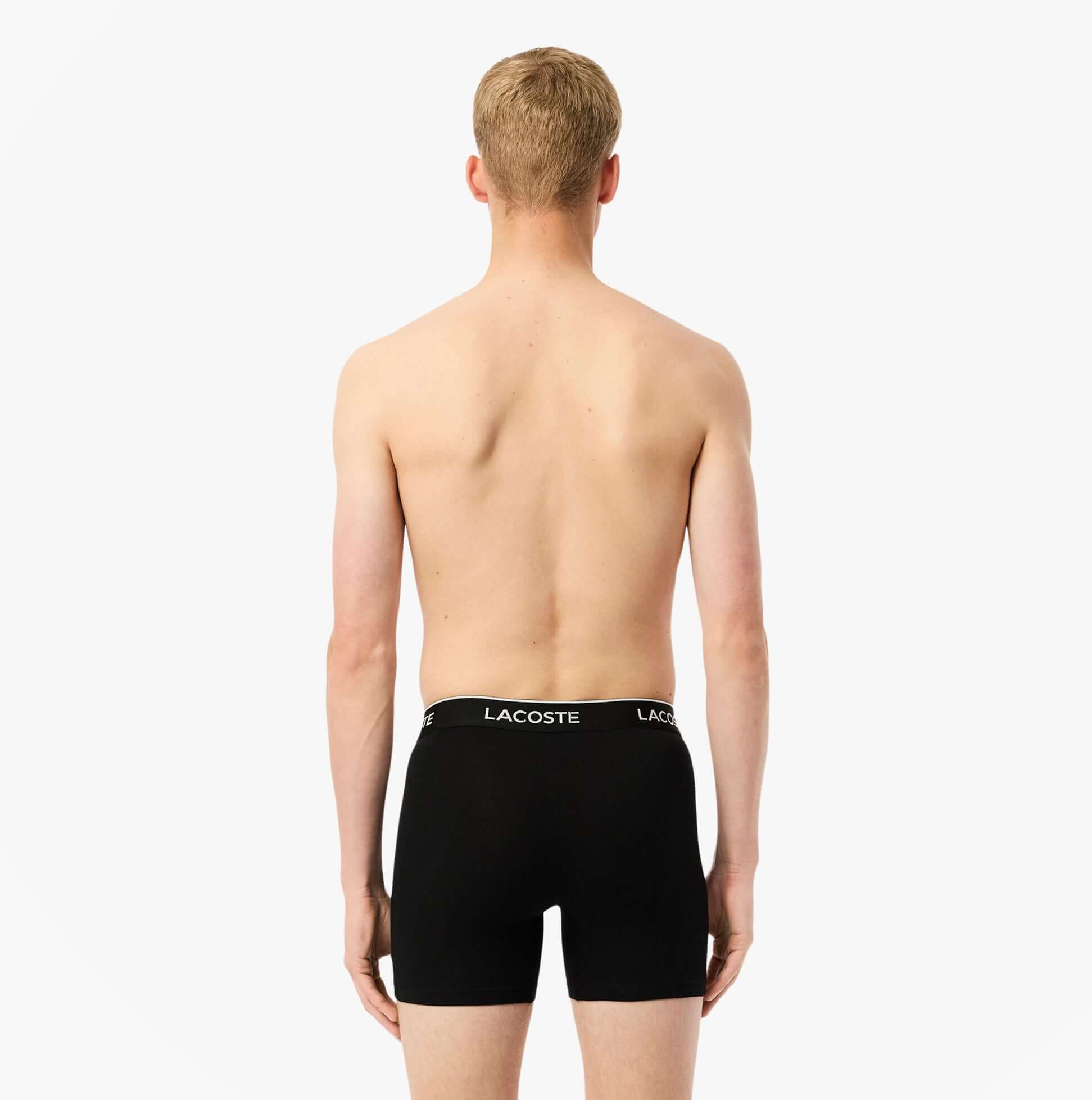 Lacoste 3 Pack Boxer Briefs Mens Boxer Briefs Black