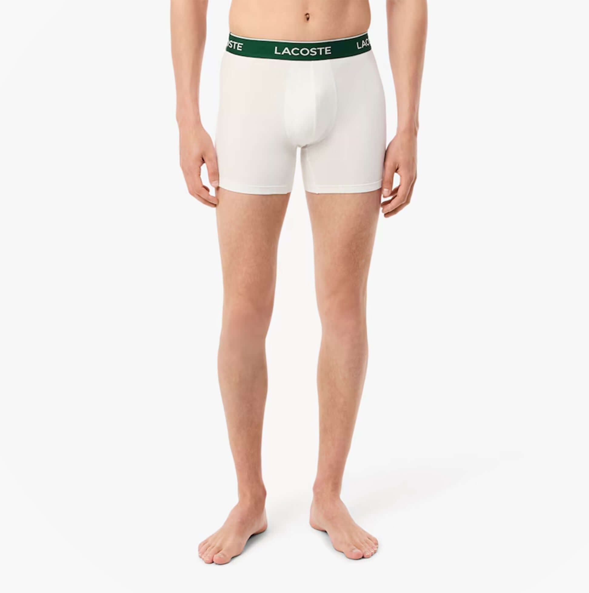 Lacoste 3 Pack Boxer Briefs Mens Boxer Briefs Black/White/Silver Chine
