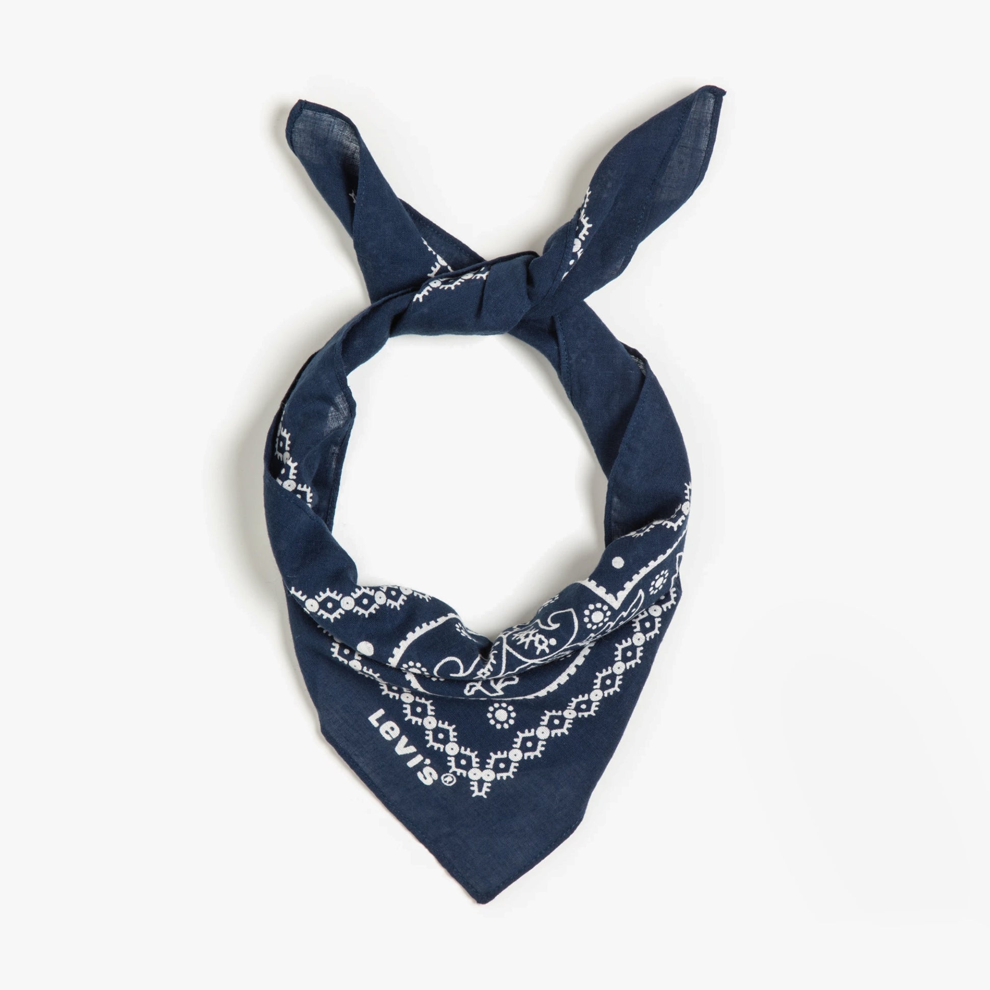 Levi's PAISLEY BANDANA Mens Scarf Navy Blue