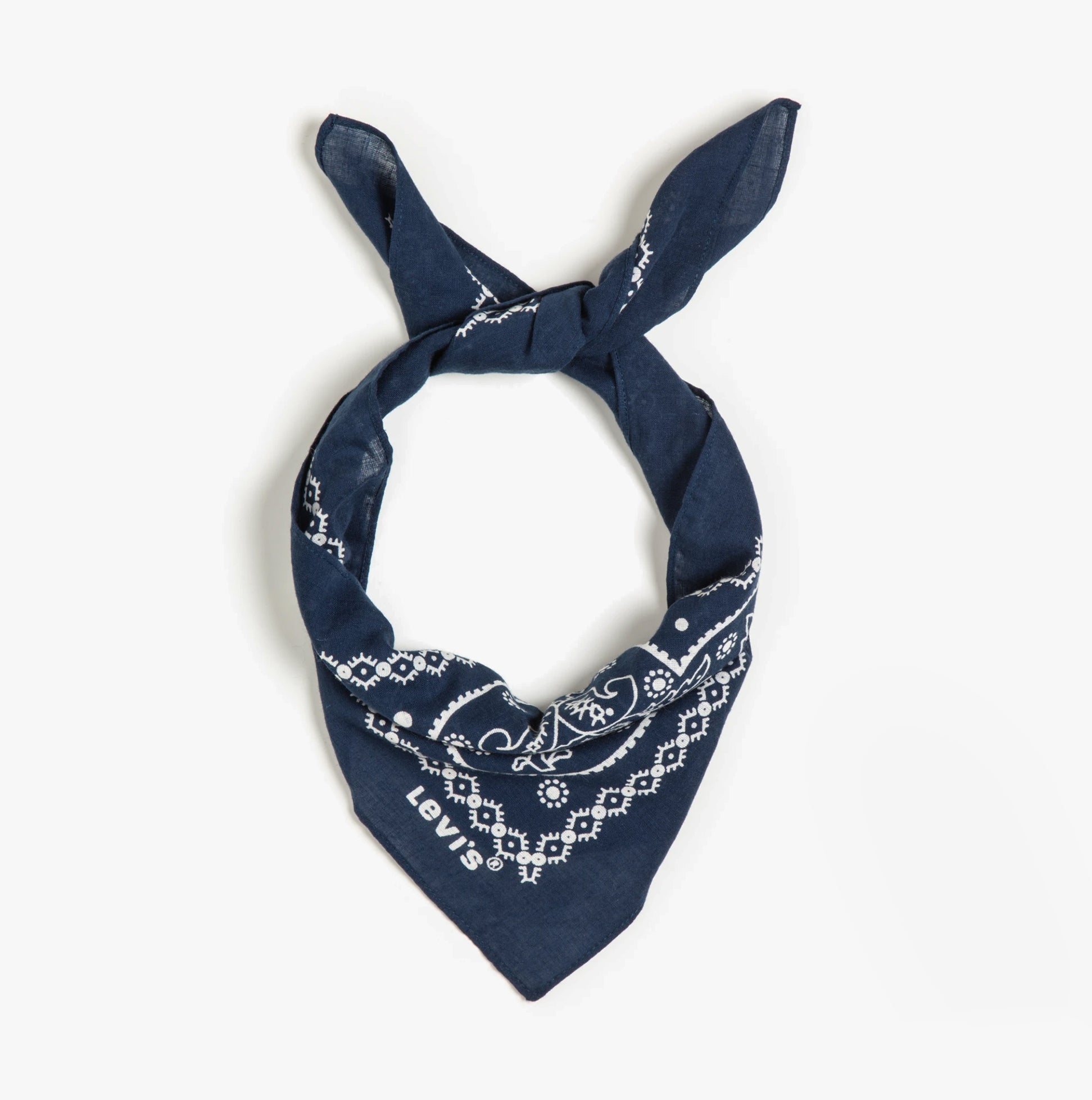 Levi's PAISLEY BANDANA Mens Scarf Navy Blue