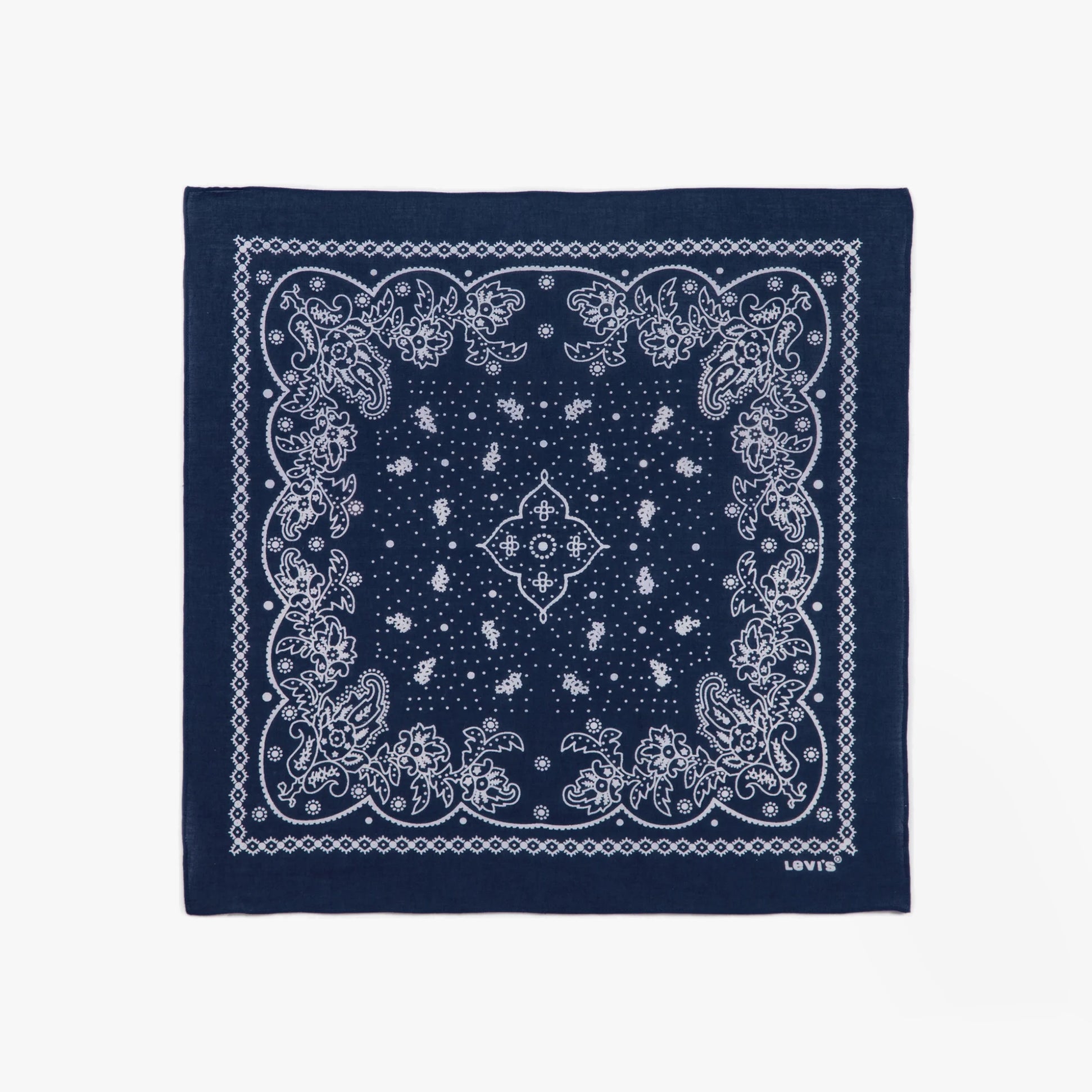 Levi's PAISLEY BANDANA Mens Scarf Navy Blue