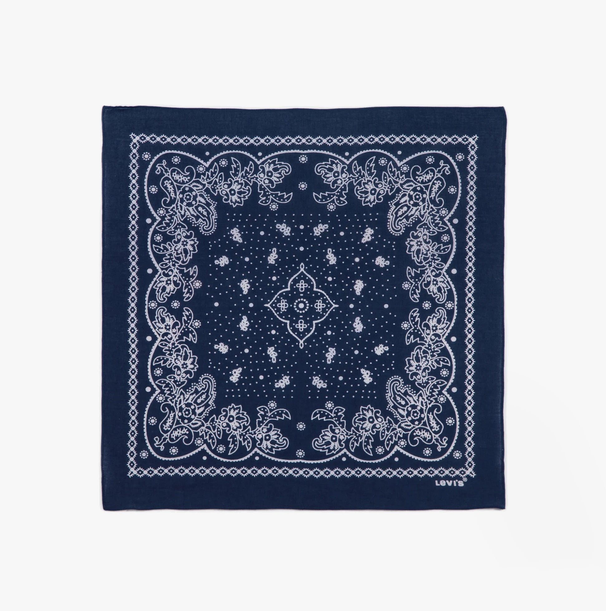 Levi's PAISLEY BANDANA Mens Scarf Navy Blue