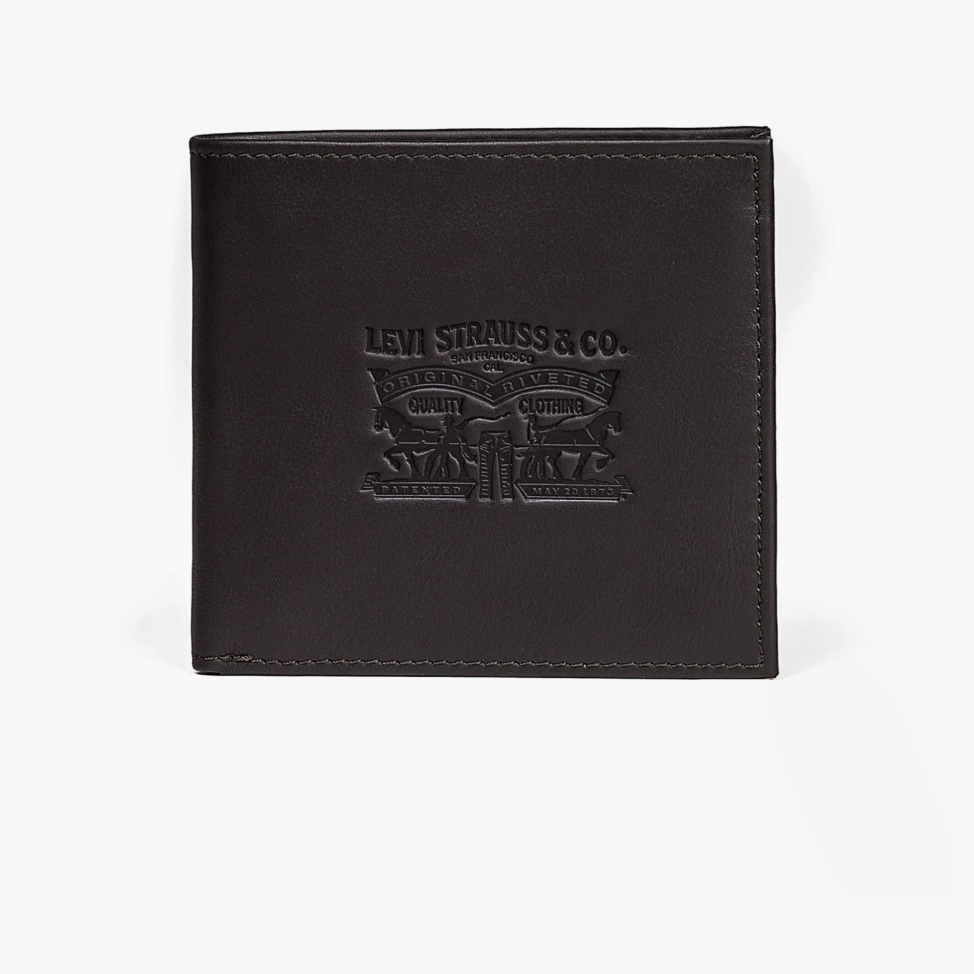 Levi's VINTAGE TWO HORSE BIFOLD COIN Mens Wallet Brown