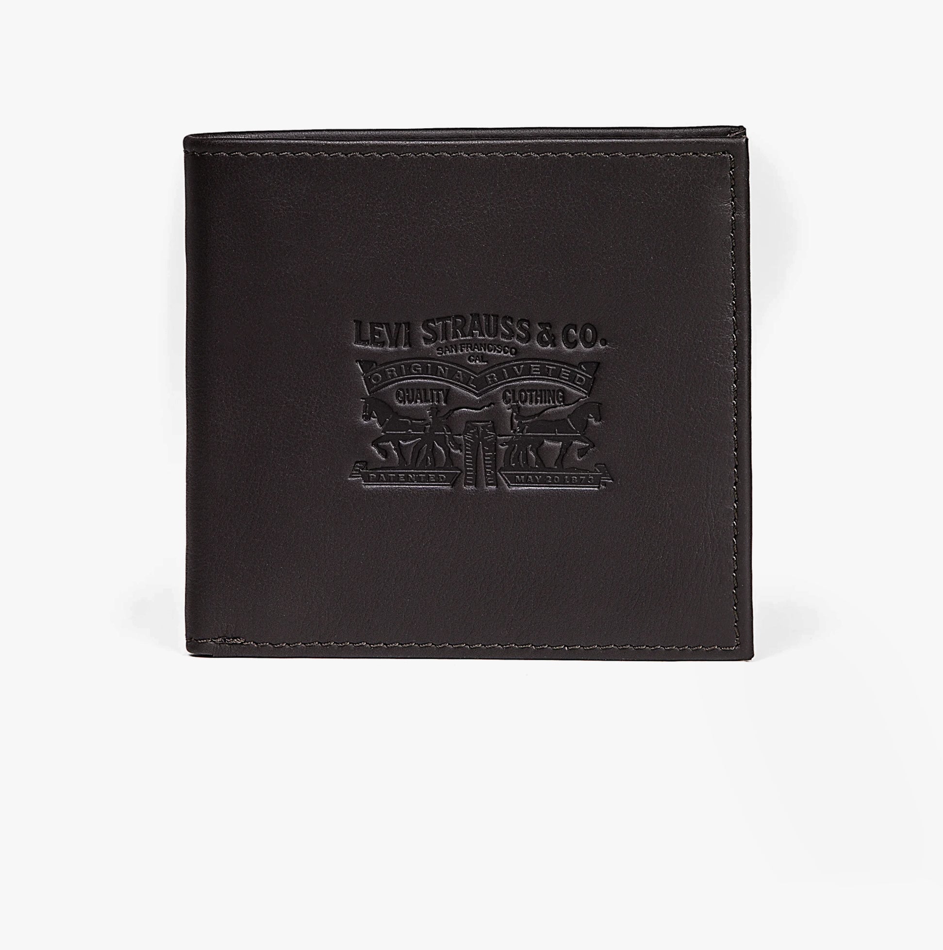 Levi's VINTAGE TWO HORSE BIFOLD COIN Mens Wallet Brown