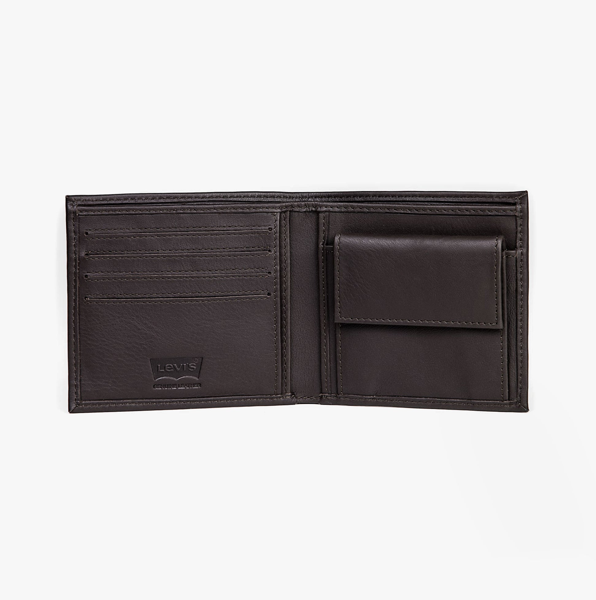 Levi's VINTAGE TWO HORSE BIFOLD COIN Mens Wallet Brown