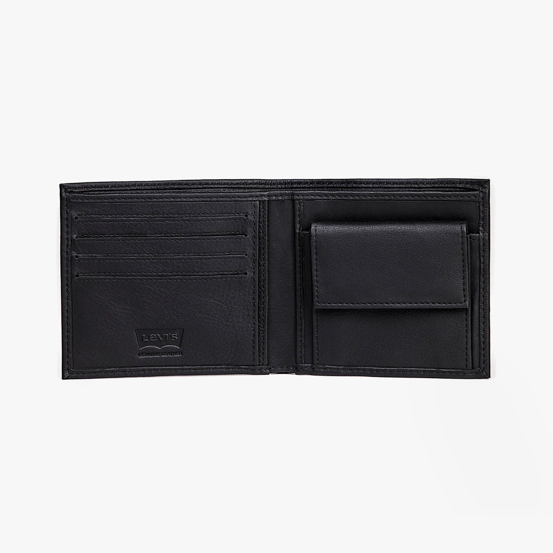 Levi's VINTAGE TWO HORSE BIFOLD COIN Mens Wallet Black