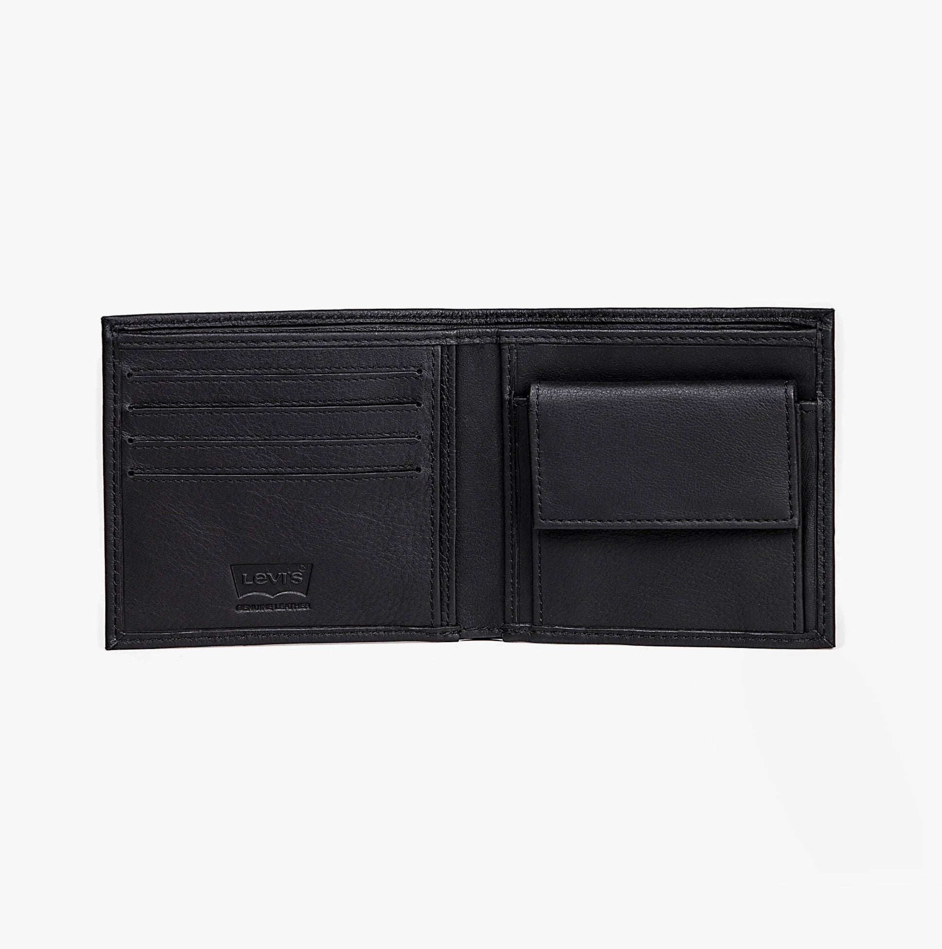 Levi's VINTAGE TWO HORSE BIFOLD COIN Mens Wallet Black
