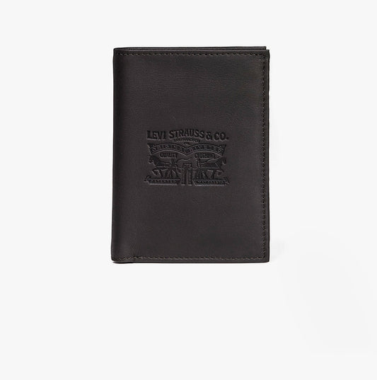 Levi's VINTAGE TWO HORSE VERTICAL COIN Mens Wallet Brown
